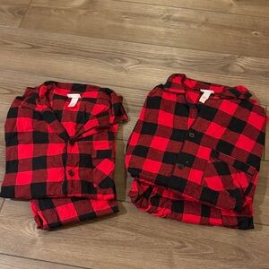 Couple Matching Plaid Pajama Set